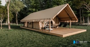 Пaлaтка для глэмпинга 5×9.5 m Safari-Tent